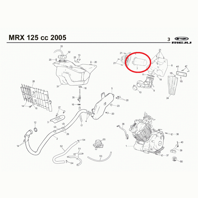 Filtr powietrza Rieju MRX / SMX 125